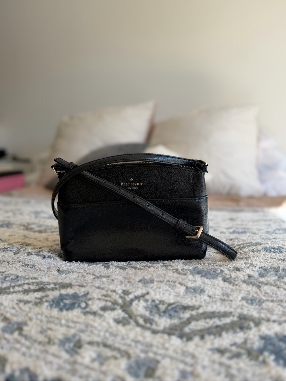 Kate Spade Black Pebbled Leather Crossbody Bag